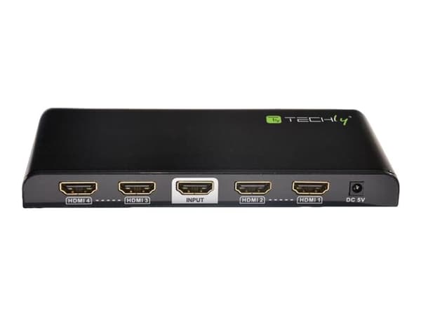 TECHly - Video/lyd-splitter - 4 x HDMI - stasjonær