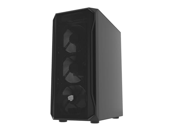 FURY Shobo SH4F, Midi Tower, PC, Svart, ATX, micro ATX, Mini-ITX, ABS, Nät, Stål, Härdat glas, 16,1 cm