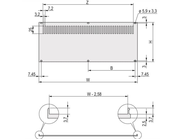 Schroff 20848633 #####Bakpanel 1 stk