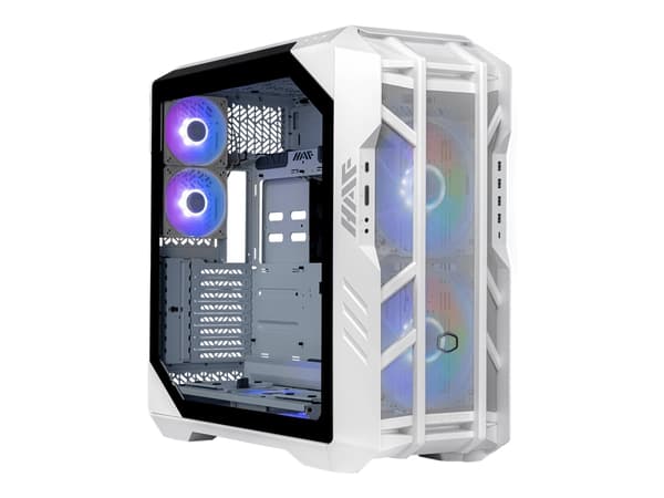 Cooler Master HAF 700 THE BERSERKER - FT - SSI EEB - genomskinlig sidopanel (härdat glas) - ingen strömförsörjning (ATX) - vit - USB/ljud Vit