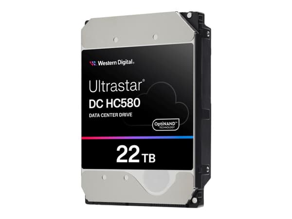 WD Ultrastar DC HC580 WUH722422ALE6L4 - Hårddisk - 22 TB - inbyggd - 3.5" - SATA 6Gb/s - 7200 rpm - buffert: 512 MB