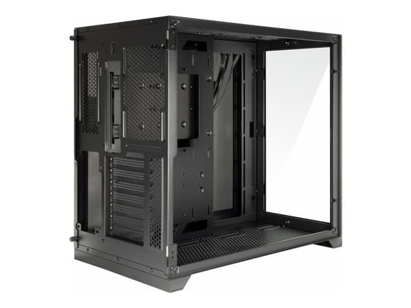 Inter-Tech C-703 Vision - Tower - ATX - genomskinlig sidopanel (härdat glas) - ingen strömförsörjning (ATX) - USB/ljud