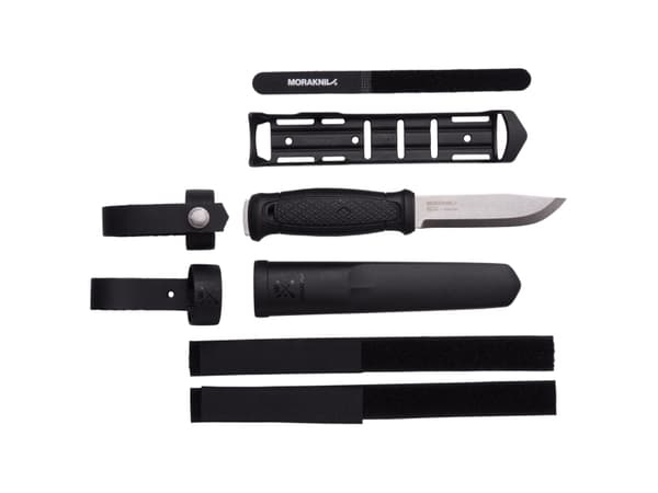 Morakniv Garberg, Single/enkelt, Jaktkniv, Drop punkt, Rustfritt stål, Polyamid, Sort
