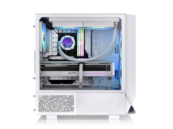 Thermaltake Ceres 330 TG, Midi Tower, PC, Vit, ATX, EATX, micro ATX, Mini-ITX, SPCC, Härdat glas, 18,5 cm