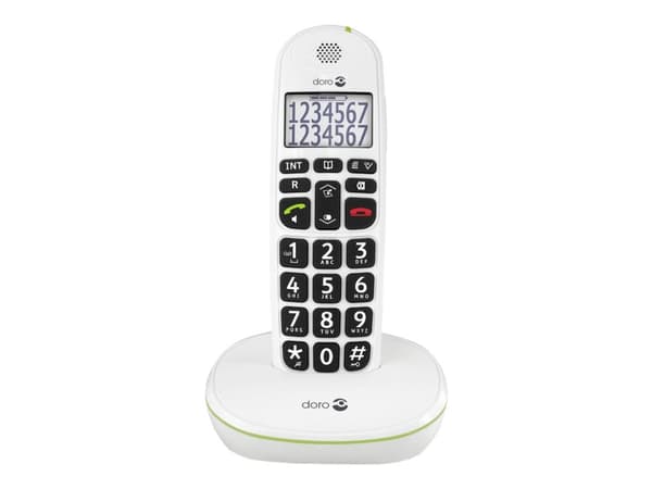 Doro PhoneEasy 110, DECT-puhelin, Kaiutinpuhelin, 100 entries, Soittajan tunnistus, Valkoinen