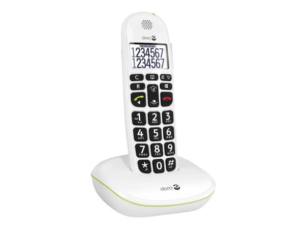 Doro PhoneEasy 110, DECT-puhelin, Kaiutinpuhelin, 100 entries, Soittajan tunnistus, Valkoinen
