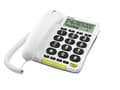 Miniatyrbild 2 av 2: Doro 312cs, Analog telefon, Trådbunden telefonlur, Högtalartelefon, 30 poster, Namn och uppringnings-ID, Vit