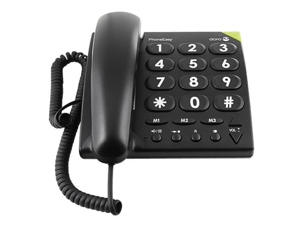 DORO PhoneEasy 311c - Telefon med ledning - svart Sort