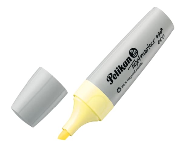 Pelikan Textmarker 490 eco, 6 stykker, Flerfarget, Meisel tupp, Resirkulert plast, Fet/fin/middels, 1 mm