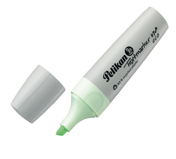 Pelikan Textmarker 490 eco, 6 stykker, Flerfarget, Meisel tupp, Resirkulert plast, Fet/fin/middels, 1 mm