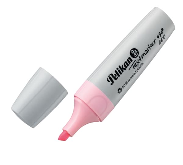 Pelikan Textmarker 490 eco, 6 stykker, Flerfarget, Meisel tupp, Resirkulert plast, Fet/fin/middels, 1 mm