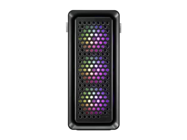 FSP CUT593A - FT - utökad ATX - genomskinlig sidopanel (härdat glas) - ingen strömförsörjning (ATX) - svart - USB/ljud