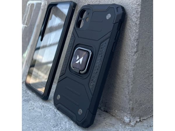 Wozinsky Wozinsky Ring Armour deksel til iPhone 14 Pro Max pansret deksel magnetisk holder ring rød