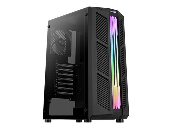 Aerocool Prime, Midi Tower, PC, Lajittelu, ATX, micro ATX, Mini-ITX, Acrylonitrilbutadienstyren, SPCC, Spil musta