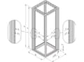 Miniatyrbild 2 av 4: Schroff 10117-538, Fristående rack, 38U, 400 kg, Svart, Grå