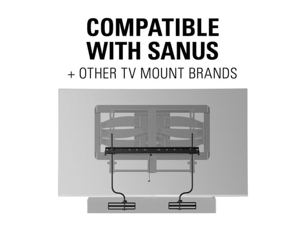 Sanus SASB1-B1 - Monteringssats (horisontell konsol, 2 armar, nedre fäste) - för soundbar - universal, depth adjustable - svart - skärmstorlek: 32"-9