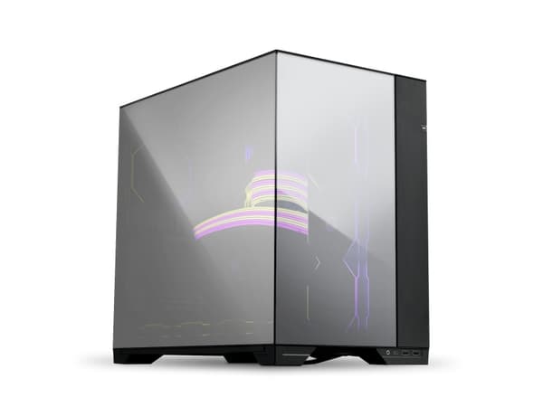Lian Li O11 Vision - Tower - utökad ATX - genomskinlig sidopanel (härdat glas) - ingen strömförsörjning - krom - USB/ljud