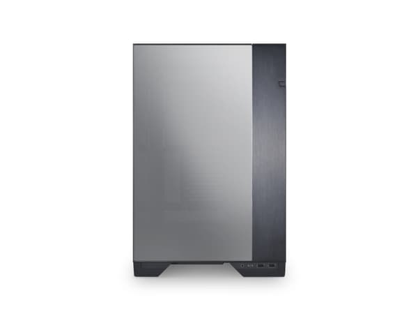 Lian Li O11 Vision - Tower - utökad ATX - genomskinlig sidopanel (härdat glas) - ingen strömförsörjning - krom - USB/ljud