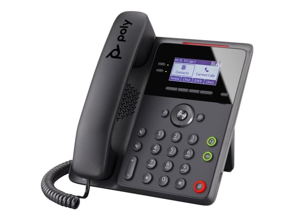Poly Edge B20 - VoIP-telefon med nummerpresentation/samtal väntar - 5-vägs samtalsförmåg - SIP, SDP - 8 linjer - svart Svart