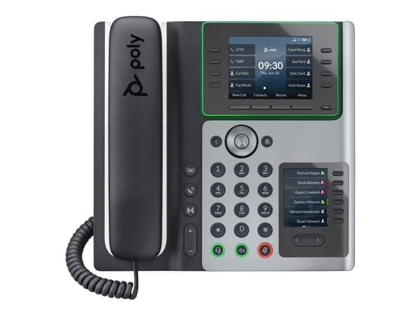 Poly Edge E400 - VoIP-telefon med nummerpresentation/samtal väntar - 3-riktad samtalsförmåg - SIP, SDP - svart