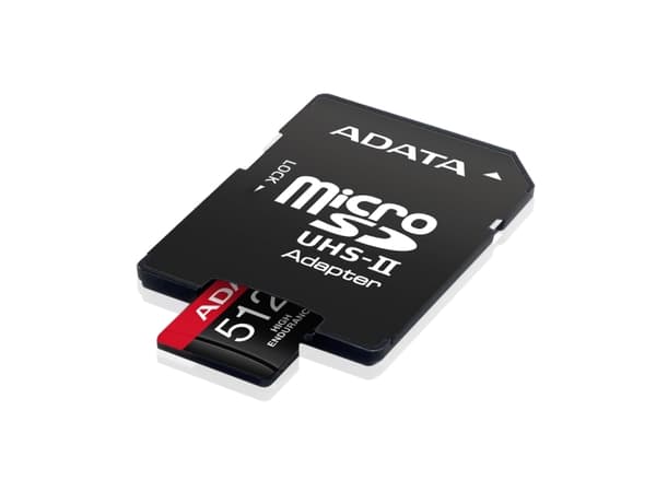 ADATA High Endurance - Flash-minneskort (microSDXC till SD-adapter inkluderad) - 512 GB - A2 / Video Class V30 / UHS-I U3 / Class10 - mikroSDXC UHS-I