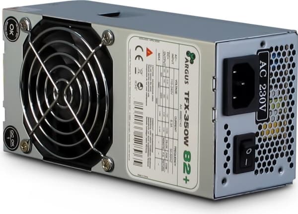 Inter-Tech Argus TFX, 350 W, 230 V, Aktiivinen, 20+4 pin ATX, TFX, 8 cm