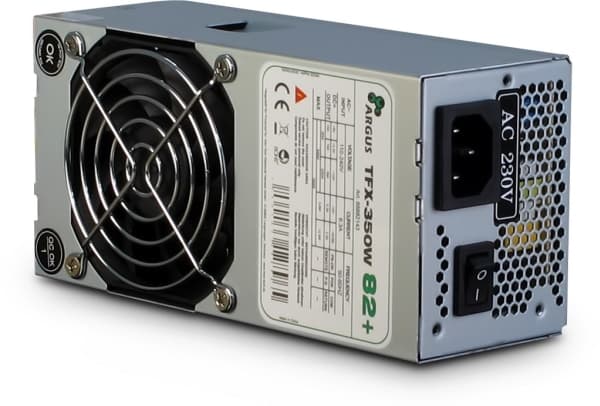 Inter-Tech Argus TFX, 350 W, 230 V, Aktiivinen, 20+4 pin ATX, TFX, 8 cm