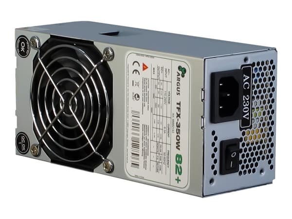 Inter-Tech Argus TFX, 350 W, 230 V, Aktiivinen, 20+4 pin ATX, TFX, 8 cm