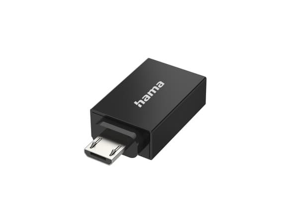 Hama 00300084, Micro-USB, USB 2.0, Hankoppling, Svart