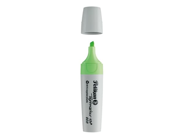 Pelikan Textmarker 490 eco, 1 stykker, Grønn, Meisel tupp, Resirkulert plast, Fet/fin/middels, 1 mm