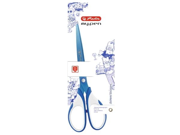 Herlitz my.pen, Barn, Rett kutt, Single/enkelt, Blå, Hvit, Rustfritt stål, Titan