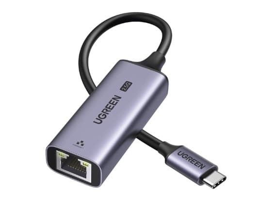 Ugreen USB-C to RJ45 2.5G Ethernet Adapter, USB Type-C, RJ-45, Hankjønn, Grå Grå