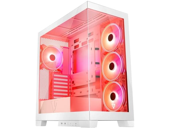 Modecom Volcano SPACE APEX ARGB MIDI, Midi Tower, PC, Vit, ATX, ITX, micro ATX, Stål, Spela
