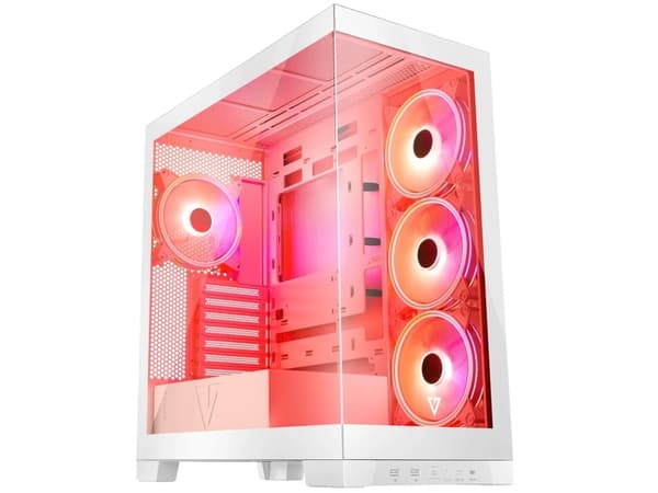 Modecom Volcano SPACE APEX ARGB MIDI, Midi Tower, PC, Vit, ATX, ITX, micro ATX, Stål, Spela