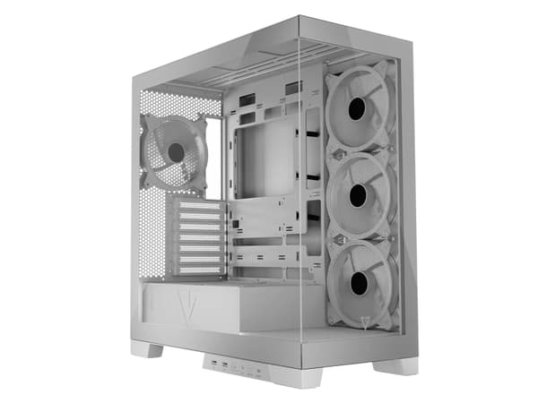 Modecom Volcano SPACE APEX ARGB MIDI, Midi Tower, PC, Vit, ATX, ITX, micro ATX, Stål, Spela