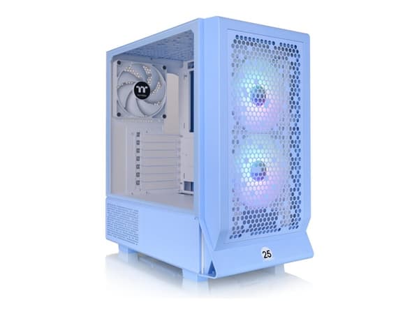 Thermaltake Ceres 330 TG ARGB - Mid tower - utökad ATX - genomskinlig sidopanel (härdat glas) - ingen strömförsörjning (PS/2) - hortensia blå - USB/l Blå