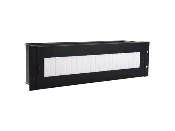 Lanview by Logon - Teline DIN-kiskopaneeli - kabinetmonterbar - lajittelu, RAL 9005 - 3U - 19"