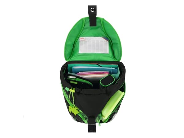 Herlitz SoftLight Plus Greenline Explorer, Lunchboks, Pennal, Pencil pouch, Skolesekk, Sportsbag, Gutt, Barneskole, Ryggsekk, 18 l, Forlomme, Sidelom