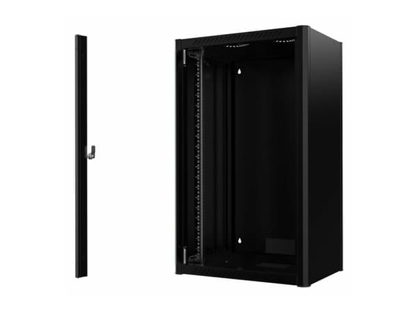 Lanview by Logon - Rack skåp - 60 x 45 - väggmontering - svart, RAL 9005 - 20U - 19"