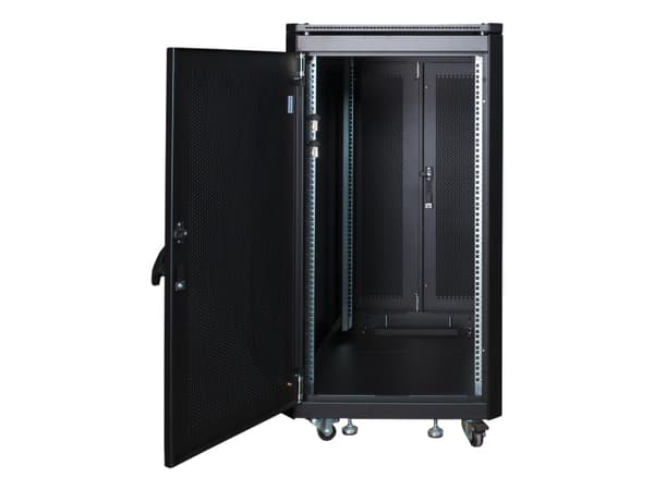 Lanview by Logon Server Line - Rack skåp - 600 x 1000 mm - fristående - svart, RAL 9005 - 20U - 19"