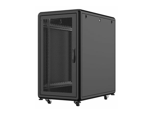Lanview by Logon Server Line - Rack skåp - 600 x 1000 mm - fristående - svart, RAL 9005 - 20U - 19"