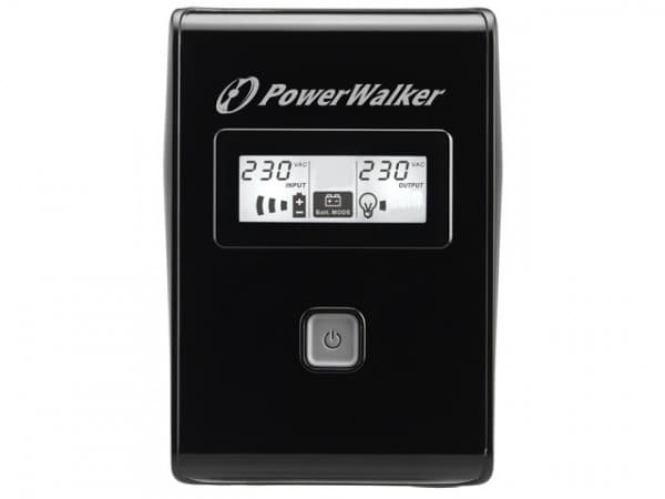 PowerWalker VI 850 LCD, interaktiivinen tuloliitin, 0,85 kVA, 480 W, 162 V, 290 V, 50/60 Hz