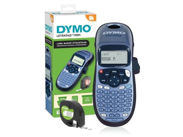 DYMO LetraTag LT-100H - Merkemaskin - S/H - direkte termisk - Rull (1,2 cm) - 160 dpi - opptil 7 mm/sek. - kutter - 1 skrivelinje, 2 skrivelinjer, sa