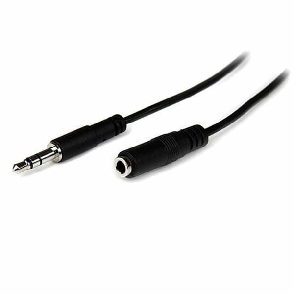 Jack-forlængerkabel (3,5 mm) Startech MU2MMFS              (2 m) Sort