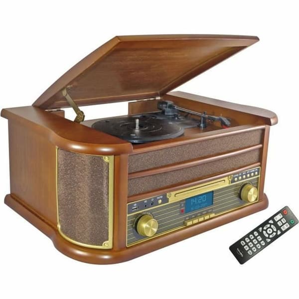 Mini Hifi Inovalley RETRO29E-N Bluetooth 5.0 2 x 20 W - Kompakt stereo med Bluetooth 5.0 for kraftfuld lyd og nem tilslutning.