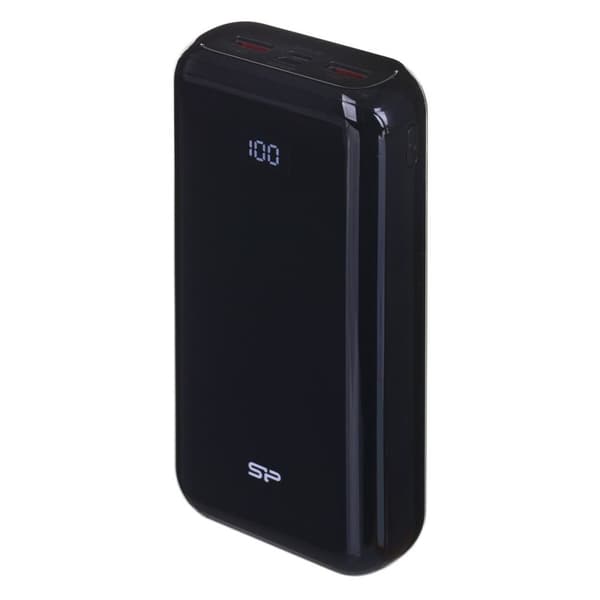 Vahva Power Bank Silicon Power QS28 Musta 20000 mAh - Lataa laitteesi nopeasti ja helposti tällä suurikapasiteettisella power bankilla.