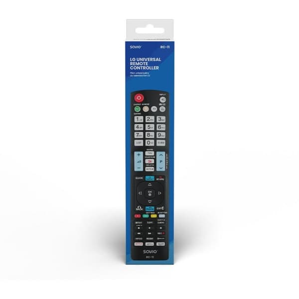 Yleisfjärräohjain Savio RC-11 - Langaton yleiskäyttöinen kauko-ohjain. Kätevä ja tehokas.