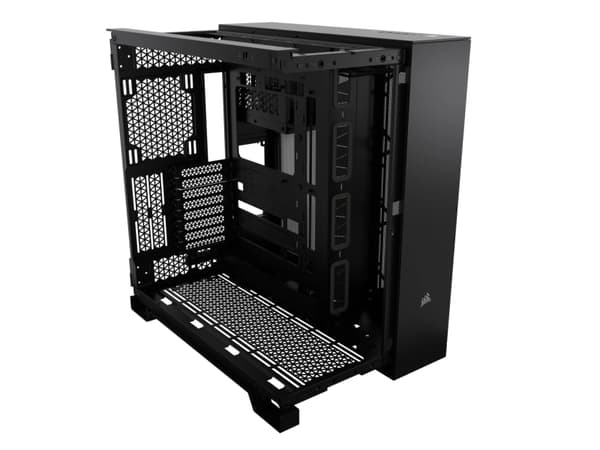CORSAIR 6500X - Mid tower - utökad ATX - genomskinlig sidopanel (härdat glas) - ingen strömförsörjning (ATX) - svart - USB/ljud