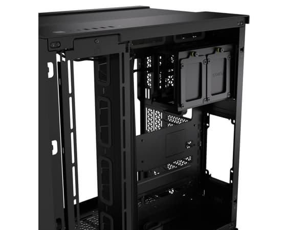 CORSAIR 6500X - Mid tower - utökad ATX - genomskinlig sidopanel (härdat glas) - ingen strömförsörjning (ATX) - svart - USB/ljud