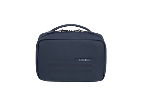 Samsonite Stackd Toilet Kit, Toalettveske, Polyuretan (PU), Resirkulert polyetylentereftalat (rPET), Blå, Monokromatisk, Glidelås, 220 mm